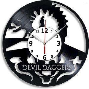 Wanduhren Devil Daggers Uhr mit dem Bild eines Schauspielers Ego-Shooter Videospiel Kunst Geschenk für