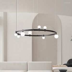 Pendelleuchten Lichter Vintage Beleuchtung Messing Els Kreis moderne Minibar Kronleuchter Lustre Suspension