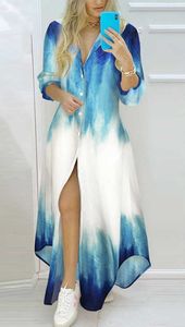 2023 Элегантные платья рубашки Женская летняя пляжная вечеринка короткая юбка плюс размером с длинные рукавы женская одежда мода сексуально