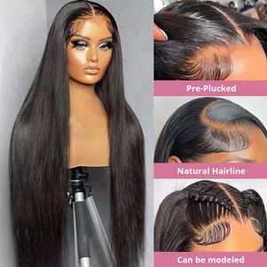 Straight Full Lace Human Hair Wigs For Women 40 Inch 13x4 Bone Straight Human Hair Hd Lace Frontal Wig