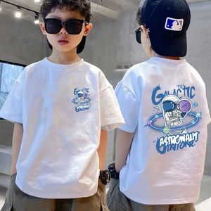 T-shirts Summer Kids Streetwear Print Shirt Short Sleeve Tops Tees Boys Girls Clothes 100%Cotton Cartoon T Shirts Children 230619