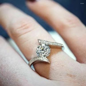 Wedding Rings CAOSHI Fashion Proposal Ring Bridal Accessories With Dazzling Zirconia Graceful For Engagement Ceremony