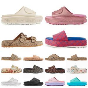 有名なデザイナーサンダル女性プラットフォームPerforated G Slipper Beach Shoes Foam Sandales Coach Dad Slides女性スリッパプールラバフラットサンドYDB