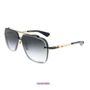 Top Original atacadista Dita óculos de sol loja online New Mach Six DT DTS121 62 05 Black Gold Metal Óculos de Sol Gradiente Lens
