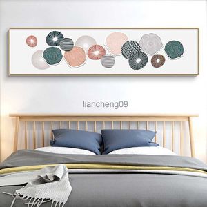 Simple Nordic Morandi color small fresh abstract geometric moose bed decorative picture print canvas mural porch L230620