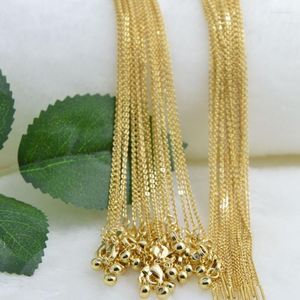 Kedjor 18/24 tum rostfritt stål kedja halsband diy guld sliver färg justerbara halsband smycken män gåva alla hjärtans dag