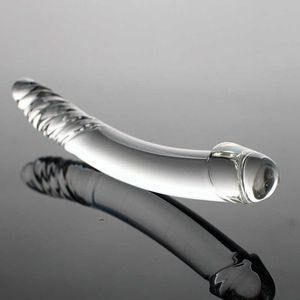 Vibradores Black Wolf Glass Dildo Artificial Falso Pênis com Cristal Anal Butt Plug Masturbação G Spot Adulto Brinquedos Sexuais para Mulheres 1120