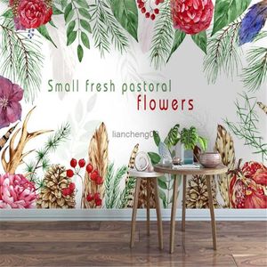 milofi factory custom wallpaper mural modern 3D small fresh garden flower background wall decorative painting L230620