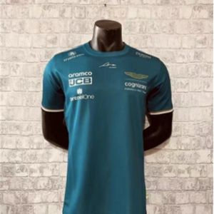 Koszulki mężczyzn Aston Martin Racing Car T-shirty hiszpański kierowca wyścigów Fernando Alonso 14 i spaceruje 18 dużych koszulek 230619