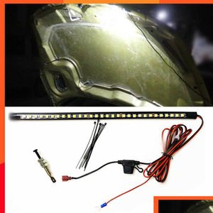 Luci decorative bianche sotto il cofano Kit luci a LED con accensione / spegnimento automatico Universale Adatto a qualsiasi veicolo Fascette per interruttori per auto Strisce Drop Delive Dh02L