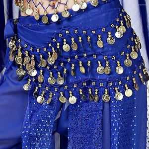 Scene Wear Belly Dance Belt Costumes Sequins Tassel Hip Scarf Women Dancing Belt Inför färger Midjekedja