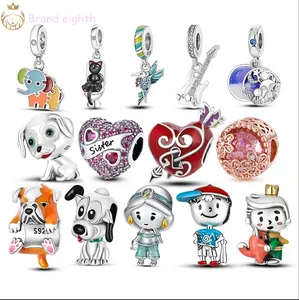 For pandora charms sterling silver beads Tony Meow Low Price Silver Color New Arrival Cat Bird Elephant Dangle charmes ciondoli