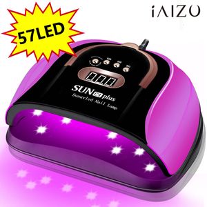Nail Dryers UV LED Nail Lamp for Drying Nails Dryer Gel Varnish with 57 LEDs Professional UV Ice Lampara for Manicure Art Salon Tools 230619