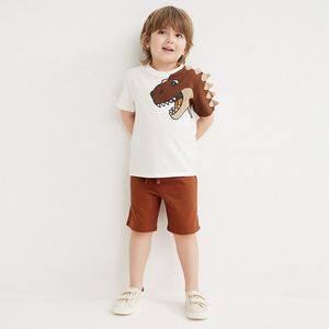 Summer Boys Sports T-Shirt İki Parçalı Örgü Kısa Kollu Şort Seti