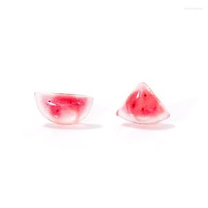 Kolczyki stadnorskie MLOVEACC Sweet Watermelon 925 Sterling Silver Red Fruit Ear Jewelry 2023 Brincos Prezenty dla dziewcząt