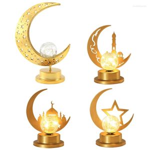 Lampade da tavolo Eid Led Light Moon Star Forniture per artigianato incandescente decorativo