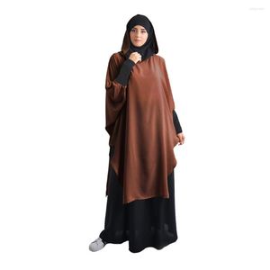 Vestuário étnico Ramadan Jilbab Abaya Khimar Muçulmano Mulheres Overhead Hijab Oração Vestuário One Piece Amira Maxi Dress Turquia Islam Kaftan Burqa