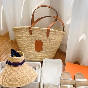 TRIOMPHE classic Straw weave Totes Beach Bag luxurys Designer vacation Raffias Cross Body Shoulder Bags Womens mens fashion handbag shopper Underarm Clutch Bags