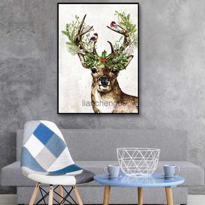 5D faça você mesmo pintura diamante animal veado mosaico broca quadrada completa broca redonda ponto cruz kit para decoração mural de férias de natal