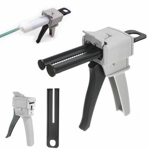 Caulking Gun Manual Caulking Gun Discenser 50ml 2コンポーネントABエポキシシーラント接着剤銃アプリケーター接着補助スクイーズ混合1 1 2 1 230620