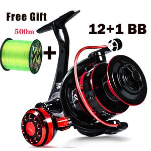 Baitcasting Reels Sougayilang 12 1BB Spinning Mulinello da pesca Bobina in alluminio ad alta resistenza Max Drag 16kg Regalo gratuito 500m Line Pesca 230619