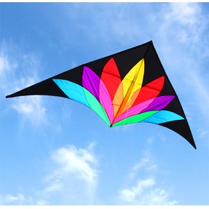 Kites 2m large delta kite flying toys kites for adults Sevencoloured flowers surfing outdoor games inflatable 230620