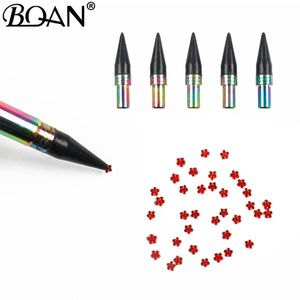 Dotting Tools BQAN 1 PCS Dualended Nail Pen 10pcs Crayon Replacement Head 230619