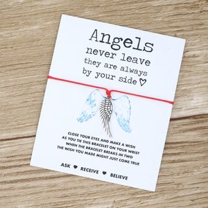 Angel Wish String Charm-Armband Angel Wish String Angel Wing Armreif Glücksarmbänder Damen Herren Freundschaftsschmuck Geschenk