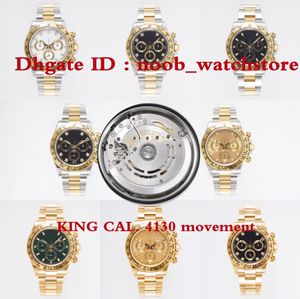 2023 TOP KING Watch Luxury Watch men's watches cal.4130 automatic mechanical movement AR904L precision steel case strap waterproof 50 meter 40mm 12.2mm never fade D20