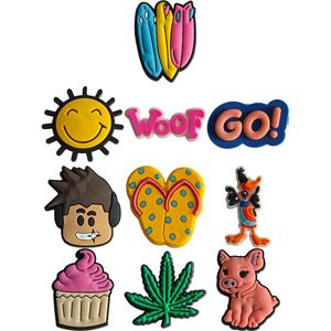Części butów akcesoria kreskówkowe Clog Charms for Girls Cute Pack Pins Torby dekoracyjne Clogs Slajdy Dziecięce dziewczyno imprezę dla kobiet Prezenty Prezenty otghf