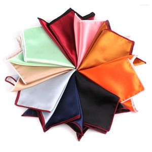 Bow Ties Satin Weave Pocket Square For Men Women Solid Chest Towel Hanky Gentlemen Hankies Men's Suit Handkerchief Suits