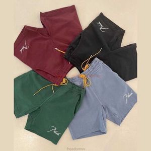 Designer Short Fashion Casual Clothing Beach shorts Rhude Letter Embroidered Logo Beach Casual Men Women High Street Drawstring American Shorts Capris Joggers Spo