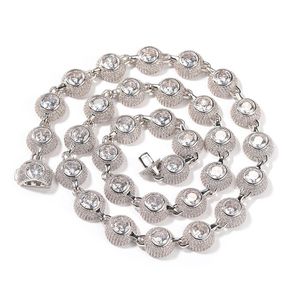 12MM Diamant Kugelkette Herren Punk Vielseitige Kupfer Eingelegte Zirkon Hip Hop Halskette für Männer Frauen