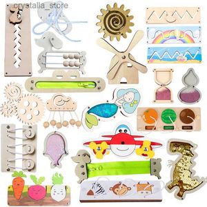 Upptagen brädet DIY Material Tillbehör Montessori Lär aids Baby Education Learning Toy Toy Woode Board Parts Games for Child