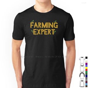 Herren T-Shirts Stardew Valley Videospiel inspiriertes Farming Expert Shirt Cotton Farm