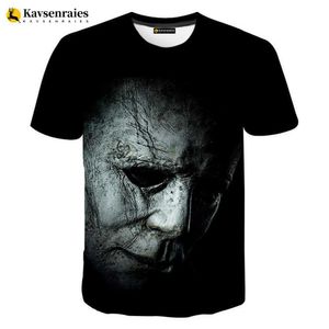 Mens Tshirts Mens Hoodies Sweatshirts 2022 Halloween Horror Michael Myers 3D Tryckt tshirt män kvinnor barn t shirt pojkar flickor coola toppar korta ärmkläder x06