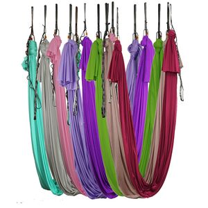 Paski oporowe 5m długości zestawy Aerial Yoga Hammock Flying Antigravity Arial huśtawka kulturystyka trening fitness Sprzęt Dom Gym Sports 230620