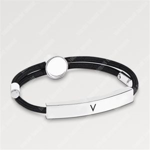 Роскошные мужские браслеты дизайнер для женщин Space Classic Classic Woven Bracelet Silver Letter