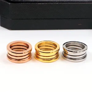 Designer rings high end spring rings for men and women luxury classic ceramic rings couples stainless steel ring designer jewelry gifts