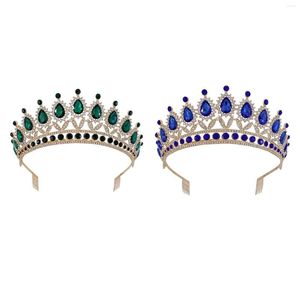 Saç klipleri Rhinestone tiara başlıkları muhteşem parlak vintage stil başlık taç kafa bandı için ploger proplar