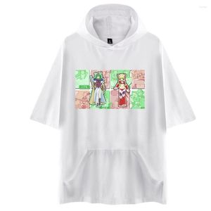 Herren T-Shirts Anime Amazing Stranger 2D Männer/Frauen Kapuzen-T-Shirt Einfarbige T-Shirts Sommer Kurzarm