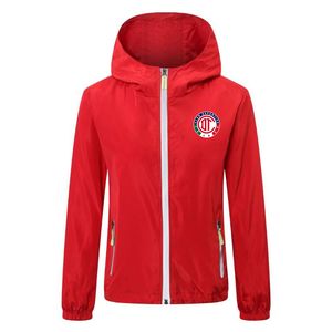 Deportivo toluca Mens Jackets wreadbreaker футбольная куртка на молнии взрослой футбольный штучный капюшона с ветропролитированной водонепроницаемой печать