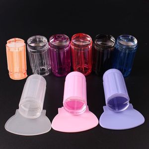 DIY Nail Stamper Seal com Raspador Transparente Nail Manicure Art Stamping Tool Nail Seal Envio Rápido F3279 Lurol