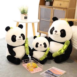 Plyschkuddar kuddar utsökta fyllda ögon fyllda tecknade panda maskot kudde dekor souvenir gåva panda plysch leksak panda leksak r230620