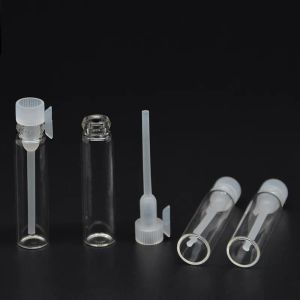 Wholesale Glass Perfume Essential Oil Vial Clear Mini Tube Travel Gram Size Cosmetic Empty Tester Bottle Transparent For Sample.