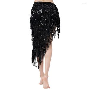 Stage Wear Bellydance Skirt Belly Outfit For Girl Triangle Sequins Dance Long Tassel Hip Scarf Festival Outfits Women Dancing Belt