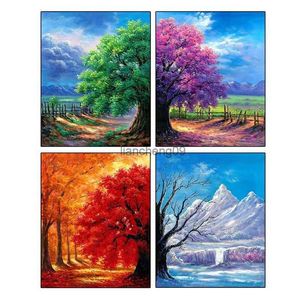 4 pçs faça você mesmo broca redonda completa pintura diamante kits de artesanato ponto cruz casa mural arte decoração crianças presentes l230620