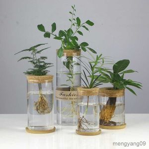 Fioriere Vasi Mini Vaso da fiori idroponico Vaso per piante in vetro Terrario trasparente Vasi da tavolo in vetro Vasi per la casa d'epoca Decorazioni per il soggiorno R230620