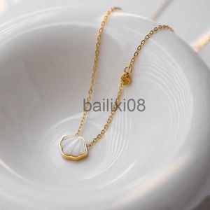 Pendant Necklaces Stainless steel shell pendant neckles for women's fashion jewelry wholesale Dropshipping J230620