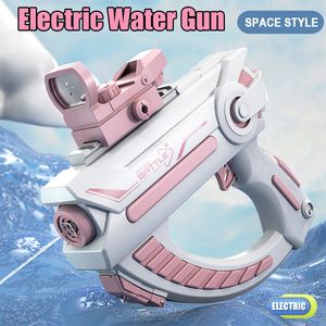 Brinquedos para armas Space Electric Automatic Water Gun Grande capacidade portátil Summer Beach Outdoor Swimming Pool Brinquedos de luta para crianças meninos 230619